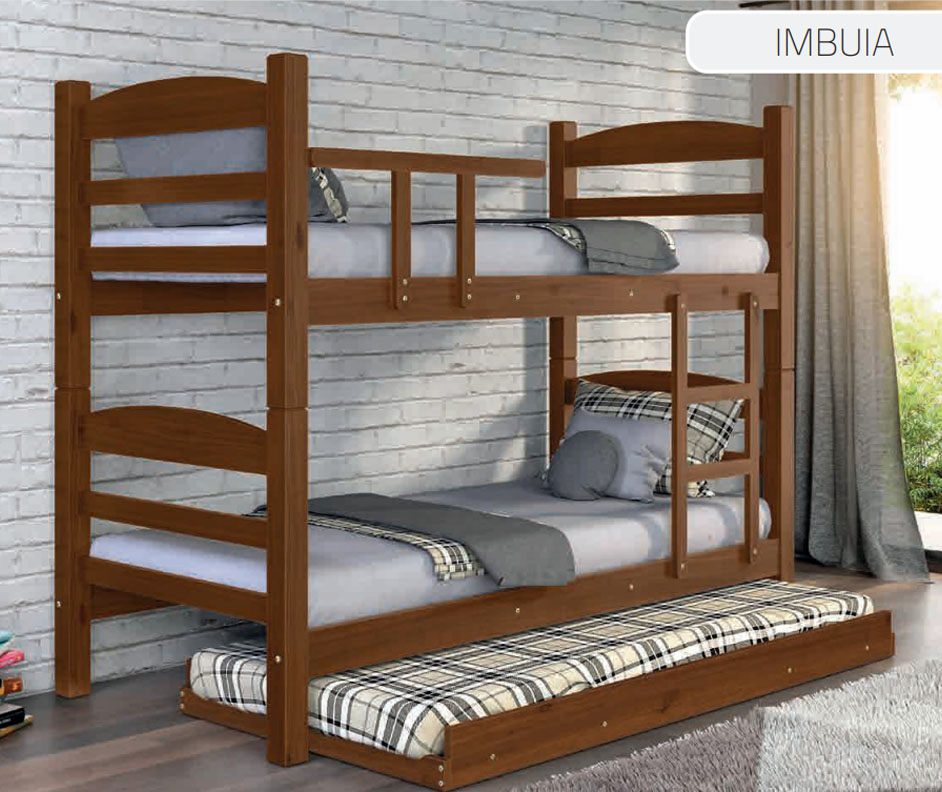 Beliche Reta com Cama Auxiliar - Imbuia