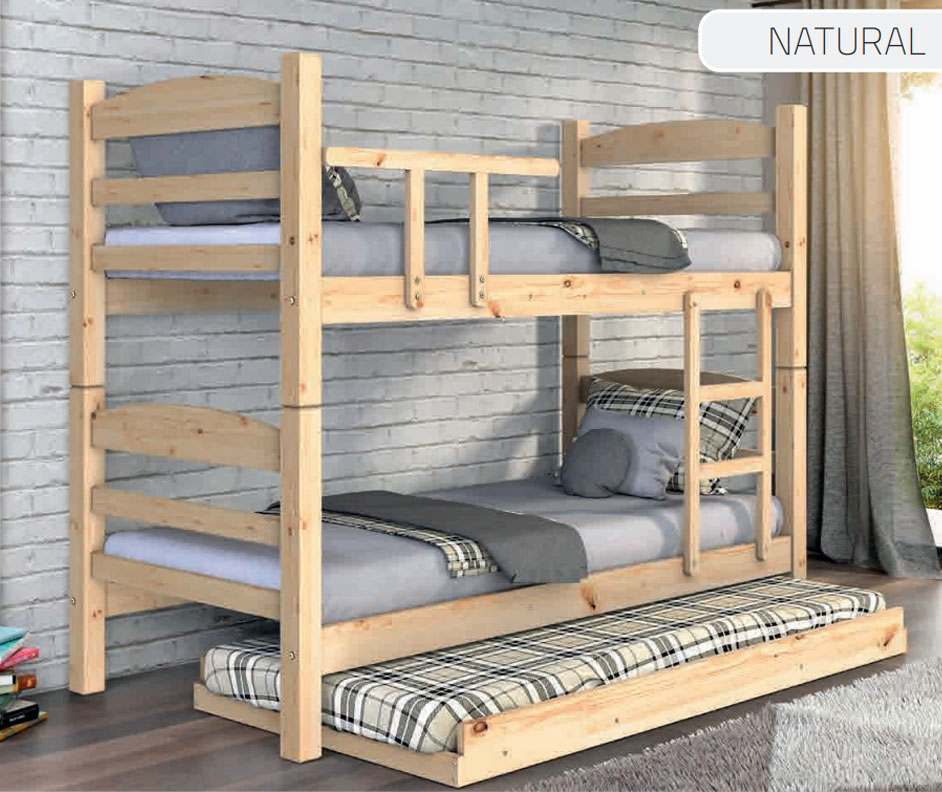 Beliche Reta com Cama Auxiliar - Natural