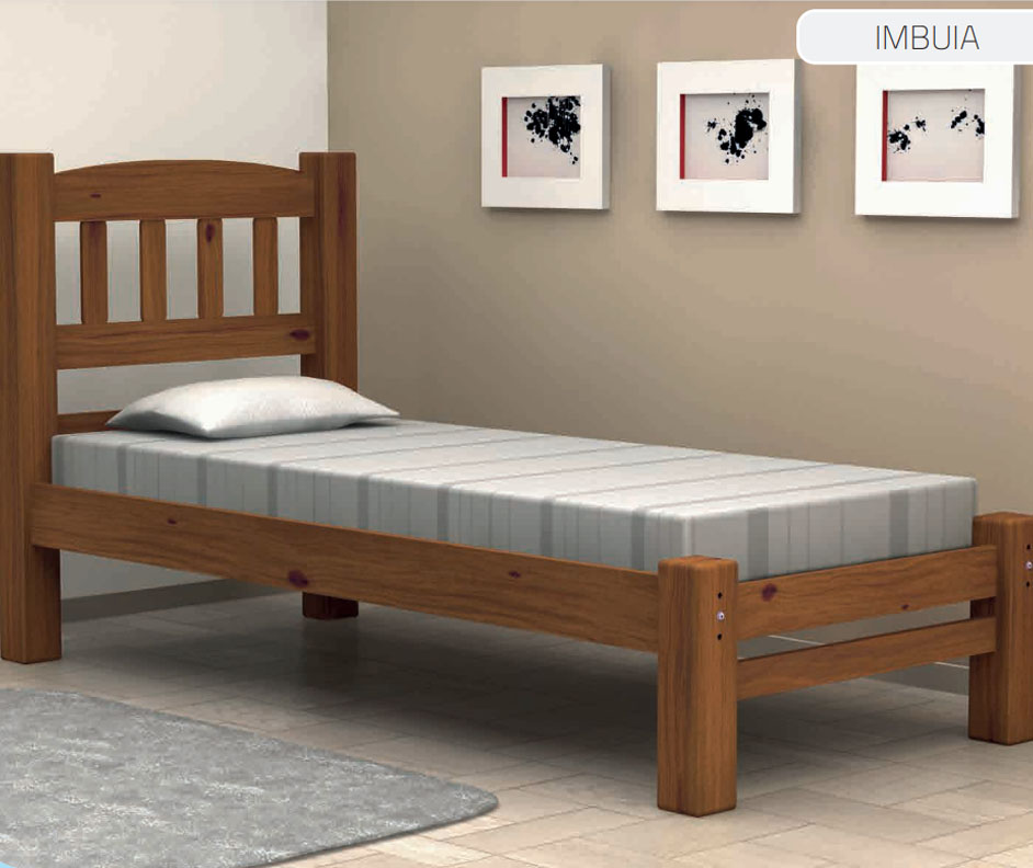 Cama de Solteiro Onix - Imbuia