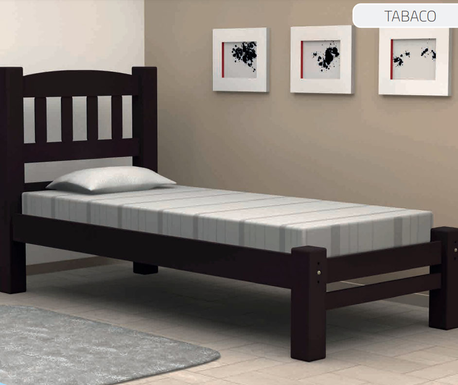 Cama de Solteiro Onix - Tabaco